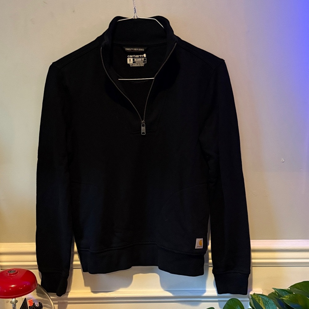 Carhartt Women’s Black Quarter-Zip Pullover Sweater